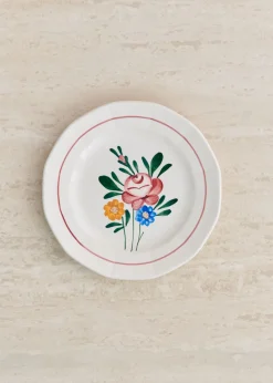 Sezane La Sélection Vintage|Assiettes à Dessert Anciennes, Fleurs Des Champs