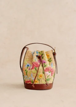 Sezane Nos Sacs Iconiques|Maroquinerie|Bourse Mini Farrow Raphia
