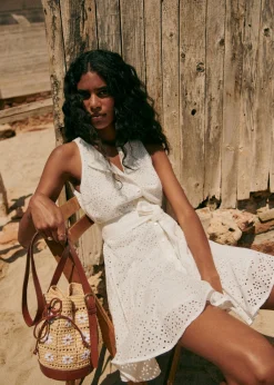 Sezane Nos Sacs Iconiques|Maroquinerie|Bourse Mini Farrow Raphia