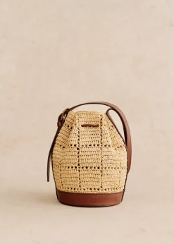 Sezane Nos Sacs Iconiques|Maroquinerie|Bourse Mini Farrow Raphia