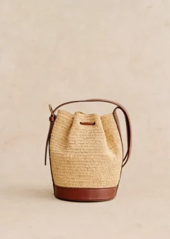 Sezane Nos Sacs Iconiques|Maroquinerie|Bourse Mini Farrow Raphia