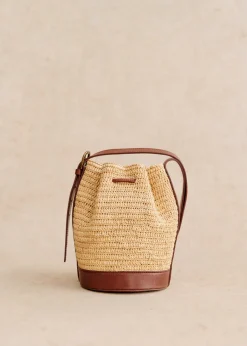 Sezane Nos Sacs Iconiques|Maroquinerie|Bourse Mini Farrow Raphia