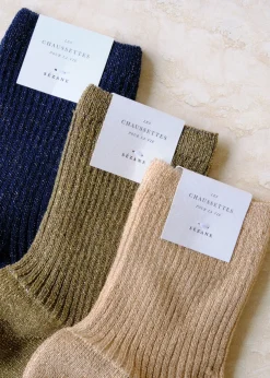 Sezane Chaussettes|Chaussettes Lurex