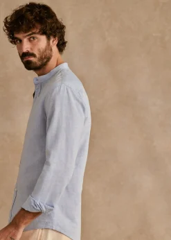 Sezane Chemises col mao|Chemises rayures|Chemise Benny Coton Lin