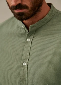 Sezane Chemises col mao|Chemises rayures|Chemise Benny Coton Lin