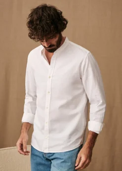 Sezane Chemises col mao|Chemises rayures|Chemise Benny Coton Lin