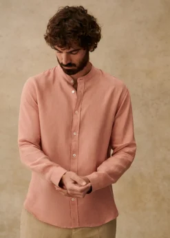 Sezane Chemises col mao|Chemises lin|Chemise Benny Lin