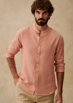 Sezane Chemises col mao|Chemises lin|Chemise Benny Lin