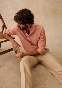 Sezane Chemises col mao|Chemises lin|Chemise Benny Lin