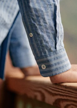 Sezane Chemises seersucker|Chemises rayures|Chemise Benny Seersucker