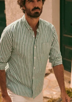 Sezane Chemises rayures|Chemises coton lin|Chemise Charlie Coton Lin