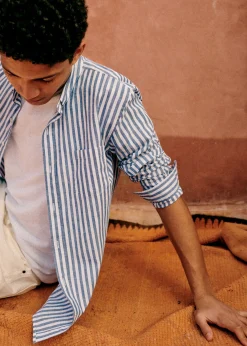 Sezane Chemises rayures|Chemises coton lin|Chemise Charlie Coton Lin