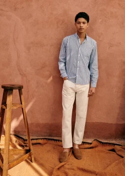 Sezane Chemises rayures|Chemises coton lin|Chemise Charlie Coton Lin