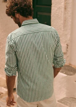 Sezane Chemises rayures|Chemises coton lin|Chemise Charlie Coton Lin