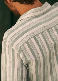 Sezane Chemises rayures|Chemises coton lin|Chemise Charlie Coton Lin