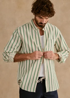 Sezane Chemises rayures|Chemises coton lin|Chemise Charlie Coton Lin