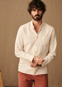 Sezane Chemises rayures|Chemises coton lin|Chemise Charlie Coton Lin