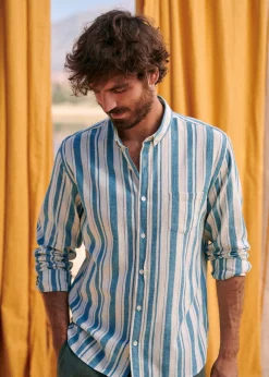 Sezane Chemises rayures|Chemises coton lin|Chemise Charlie Coton Lin