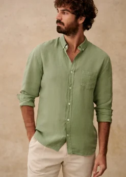 Sezane Chemises lin|Le Bain|Chemise Charlie Lin