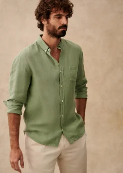 Sezane Chemises lin|Le Bain|Chemise Charlie Lin