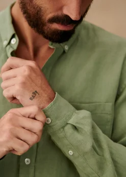 Sezane Chemises lin|Le Bain|Chemise Charlie Lin