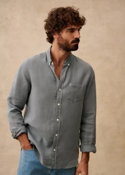 Sezane Chemises lin|Le Bain|Chemise Charlie Lin