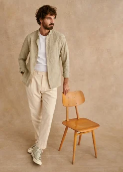 Sezane Chemises rayures|Chemises seersucker|Chemise Charlie Seersucker Coton Lin