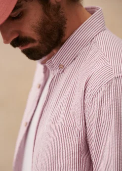 Sezane Chemises rayures|Chemises seersucker|Chemise Charlie Seersucker