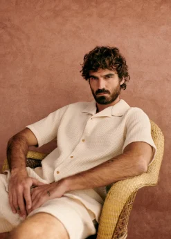 Sezane Chemises manches courtes|Chemise Holt Gaufrée