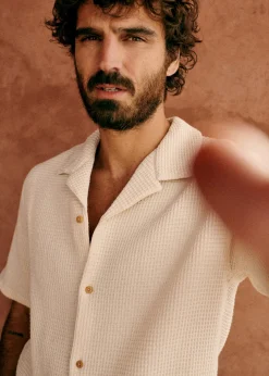 Sezane Chemises manches courtes|Chemise Holt Gaufrée