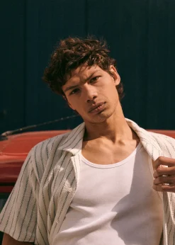 Sezane Chemises rayures|Chemises manches courtes|Chemise Holt Texturée