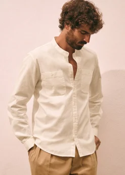 Sezane Chemises col mao|Chemises coton lin|Chemise Leone