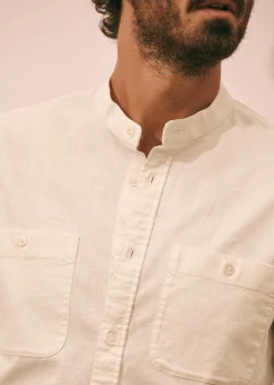 Sezane Chemises col mao|Chemises coton lin|Chemise Leone