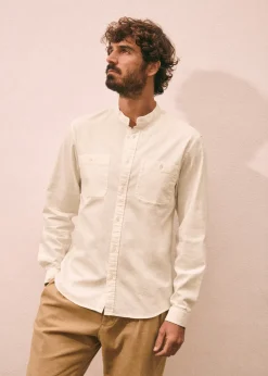 Sezane Chemises col mao|Chemises coton lin|Chemise Leone