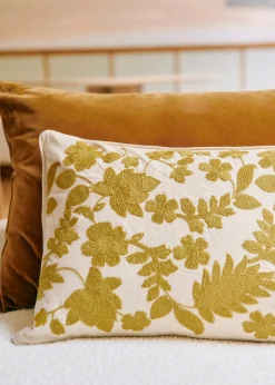 Sezane Les Tissus|Coussin Brodé -  Grand Modèle