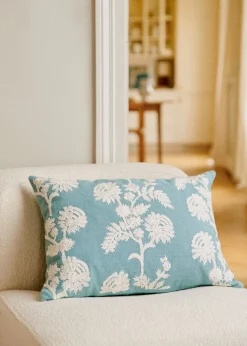 Sezane Les Tissus|Coussin Brodé -  Grand Modèle