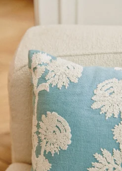 Sezane Les Tissus|Coussin Brodé -  Grand Modèle