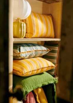 Sezane Les Tissus|Coussin Rayures Amalfi - Grand Modèle