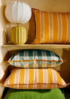 Sezane Les Tissus|Coussin Rayures Amalfi -  Grand Modèle