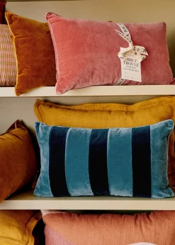 Sezane Les Tissus|Coussin Rayures Velours - Petit Modèle