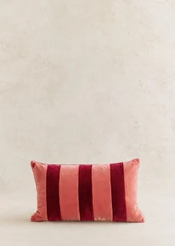 Sezane Les Tissus|Coussin Rayures Velours - Petit Modèle