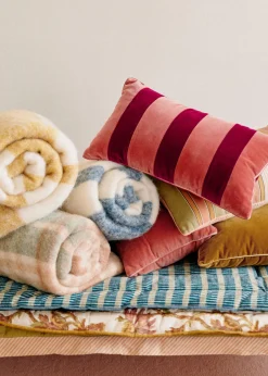 Sezane Les Tissus|Coussin Rayures Velours - Petit Modèle