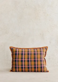 Sezane Les Tissus|Coussin Tissé Madras -  Grand Modèle