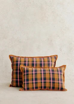 Sezane Les Tissus|Coussin Tissé Madras -  Petit Modèle