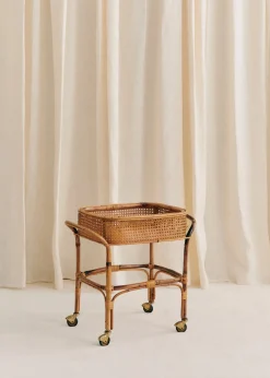 Sezane La Sélection Vintage|Desserte En Cannage à Roulettes Vintage