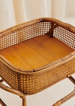 Sezane La Sélection Vintage|Desserte En Cannage à Roulettes Vintage