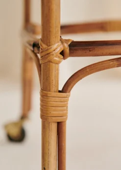 Sezane La Sélection Vintage|Desserte En Cannage à Roulettes Vintage