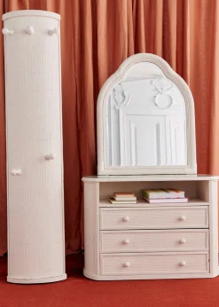Sezane La Sélection Vintage|Ensemble De Chambre Vintage En : porte Manteau, Commode Et Miroir