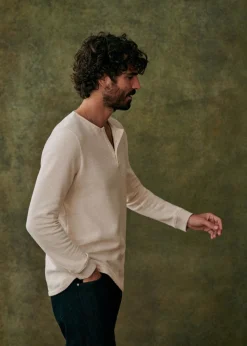 Sezane Col tunisien|T-shirt manches longues|Henley Spike