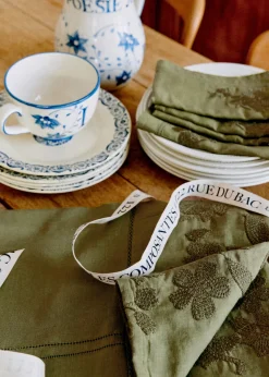 Sezane Les Tissus|La Vaisselle|Nappe Brodée